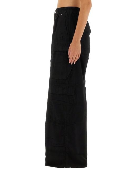Rick Owens Black Cargobelas Pants