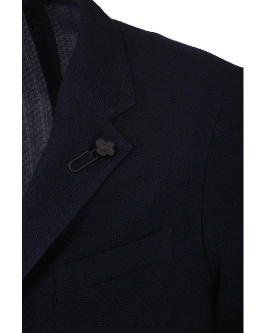 Lardini Blue Unlined Cotton Jacket for men