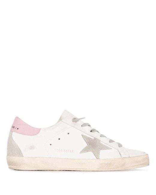 Golden Goose Deluxe Brand White Distressed Canvas Sneakers