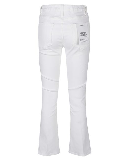 FRAME White Le Crop Mini Boot Jeans