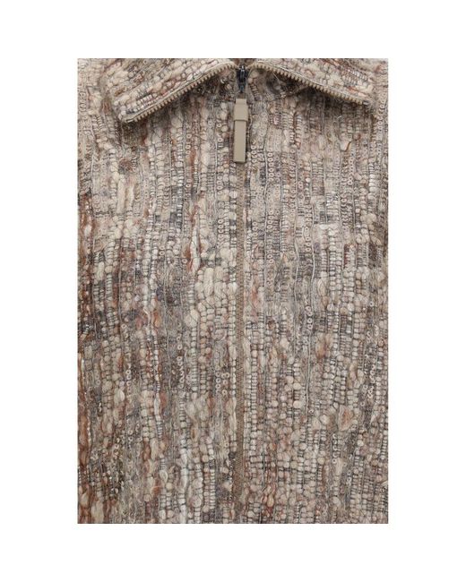 Brunello Cucinelli Brown Beige Mohair Cardigan