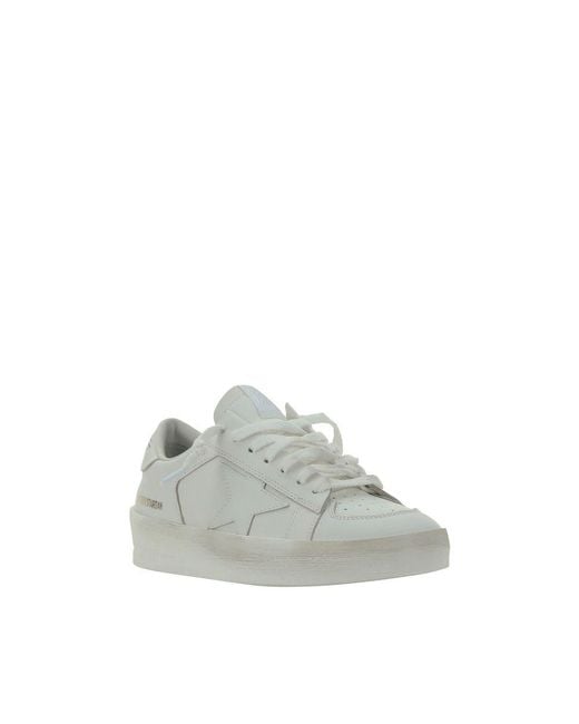 Golden Goose Deluxe Brand Gray White Goatskin Sneakers