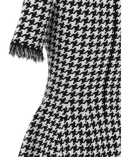 Alexander McQueen Black Patterned Dress