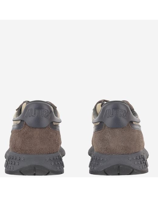 Autry Gray Sneakers Reelwind Leather Trainers for men
