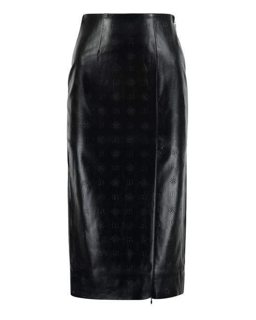 ROTATE BIRGER CHRISTENSEN Synthetic Faux Leather Skirt in Black | Lyst