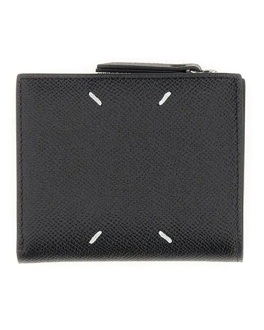 Maison Margiela Black Four Stitches Wallets & Card Holders for men