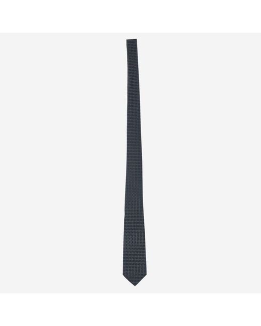 Gucci Black Silk Tie Gg Cross Ties & Bow for men