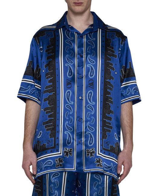 Off-White c/o Virgil Abloh Blue Shirts for men