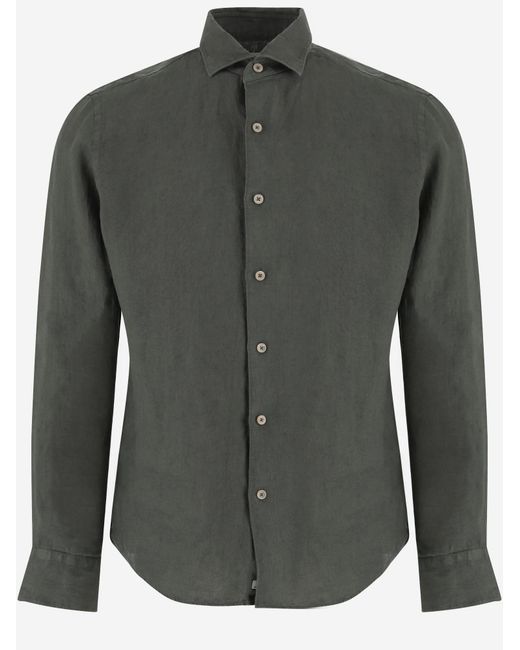 Alessandro Gherardi Green Linen Shirt for men