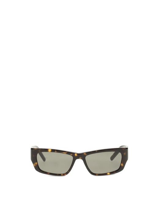 Saint Laurent Gray Tortoiseshell Sunglasses With Side Logo Havana Acetate; Nylon