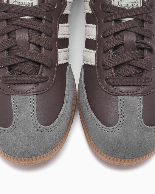 Adidas Brown Leather Trainers Samba Og