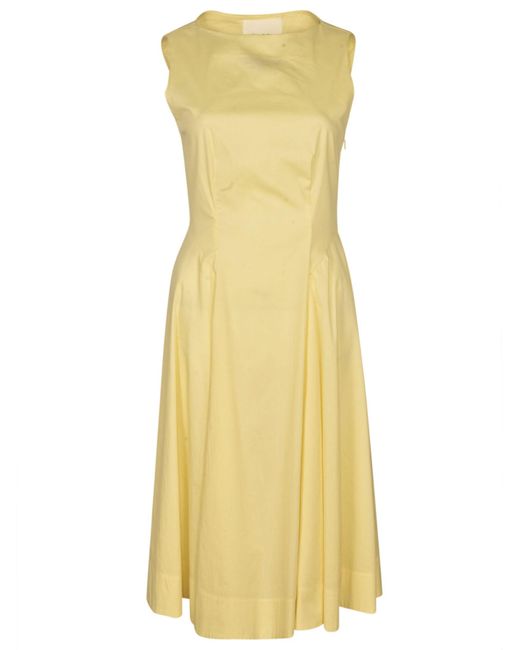 Blugirl Blumarine Yellow Sleeveless Flare Dress