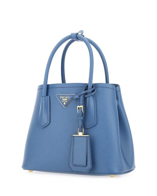 Prada Cerulean Blue Leather Handbag