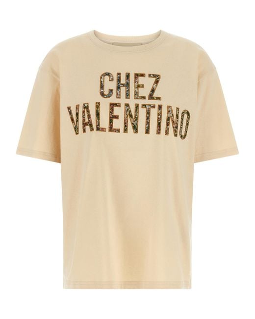 Valentino Garavani Natural Chez T-Shirt Cotton
