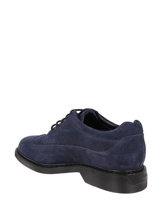 Hogan Blue H576 Lace-Up Derby Shoes for men