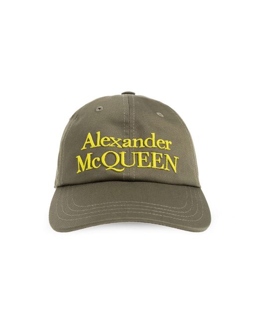 Alexander McQueen Green Baseball Cap, for men