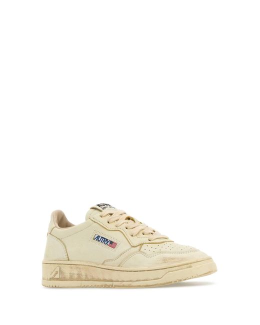 Autry Natural Cream Leather Supvint Sneakers