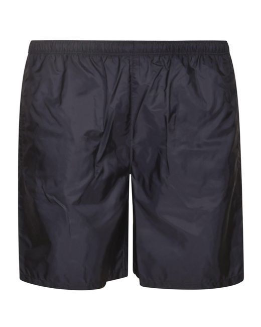 Prada Blue Ribbed Waist Shorts for men