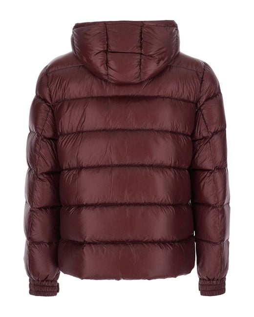 Heskimo Purple Short Padded Down Jacket Tech Fabric for men