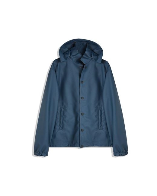 Doppiaa Blue Aamarone Raincoat Jacket Coats
