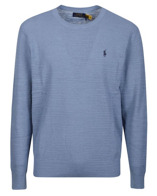 Polo Ralph Lauren Blue Long Sleeve Sweater for men