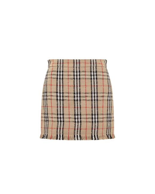 Burberry Vintage Pattern Mini Skirt in Natural Lyst
