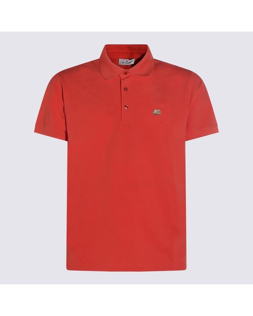 Etro Red T-Shirts And Polos _100 Co for men