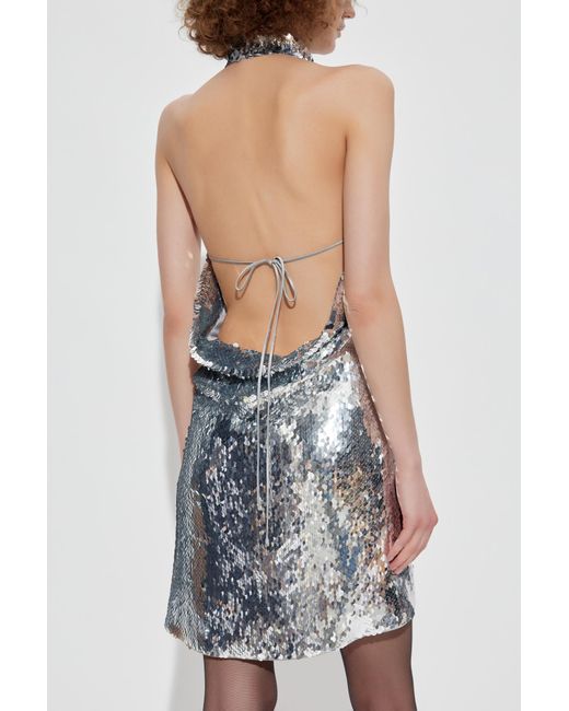 Balmain White Sequin Dress