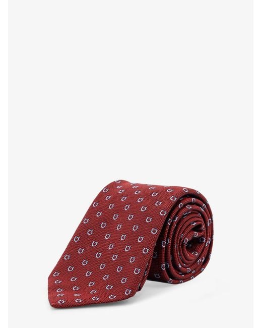 Ferragamo Red Cairo Silk Tie for men