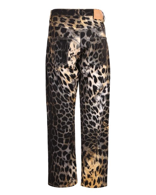 Aries Denim Leopard Jeans in Beige 