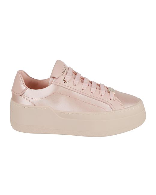 Ferragamo Pink Dahlia Sneakers