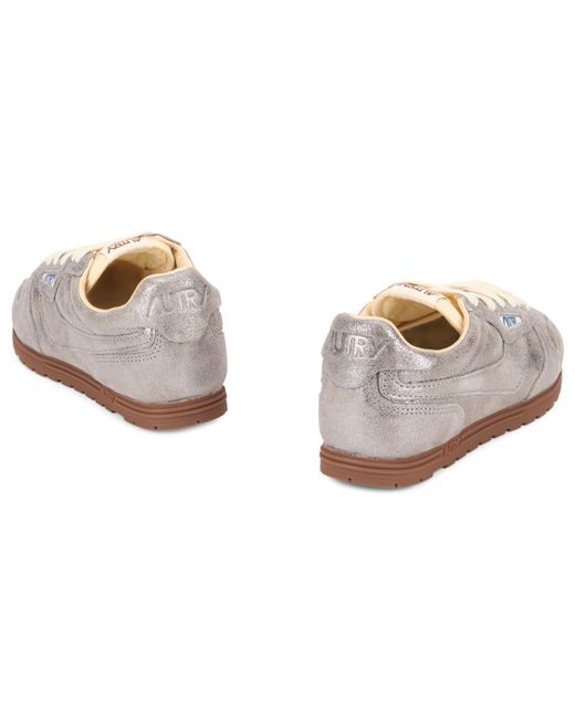 Autry Metallic Sneakers Low Lace Leather Trainers