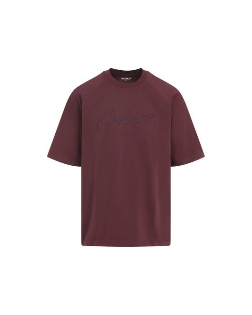 Carhartt Purple Ss Ray T-Shirt for men