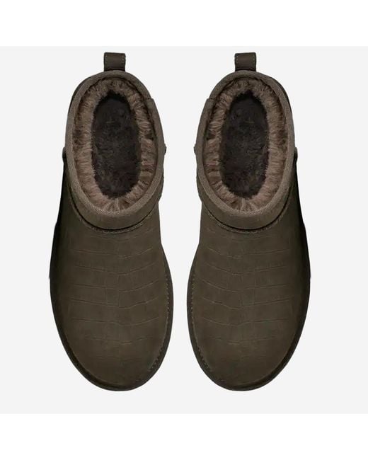 Ugg Green Ankle Boots Classic Ultra Mini Wool for men