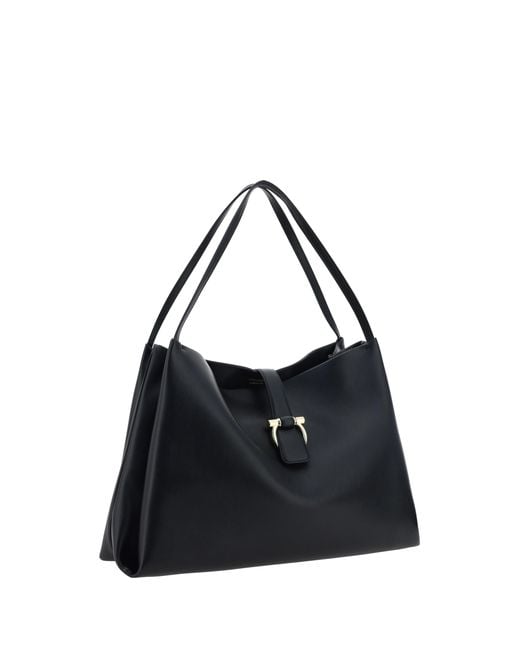 Ferragamo Black Mia Tote Bag Calf Leather Bos Taurus Handbags