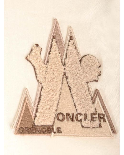 Moncler Natural Ivory Cotton T-Shirt