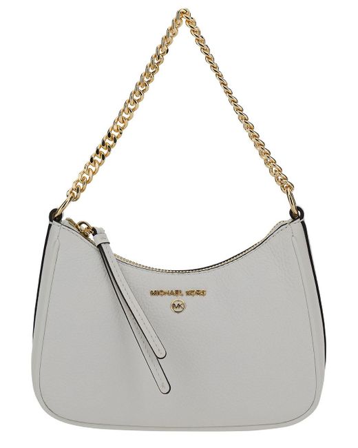 Michael Kors Gray Shoulder Bag With Chain Strap And Logo Detail