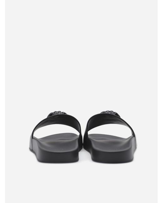 versace black medusa slides