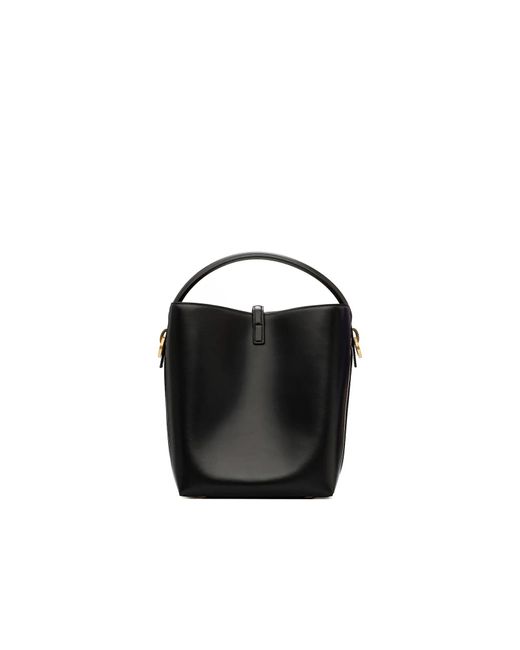 Saint Laurent Black Le 37 Small Leather Bucket Bag