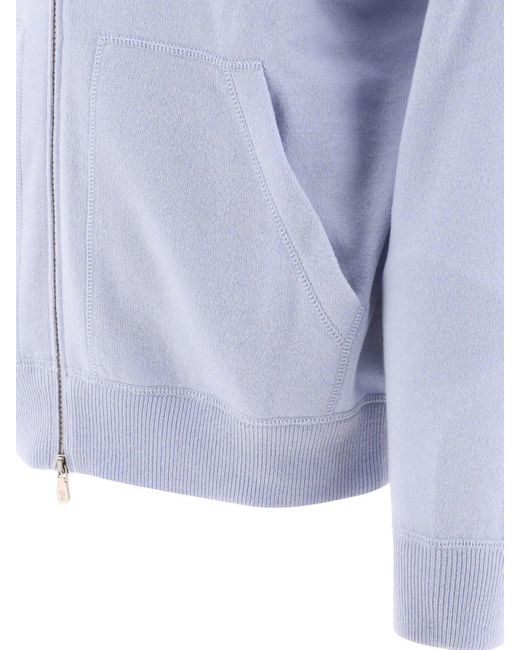 Brunello Cucinelli Blue "Active" Zipped Sweater for men
