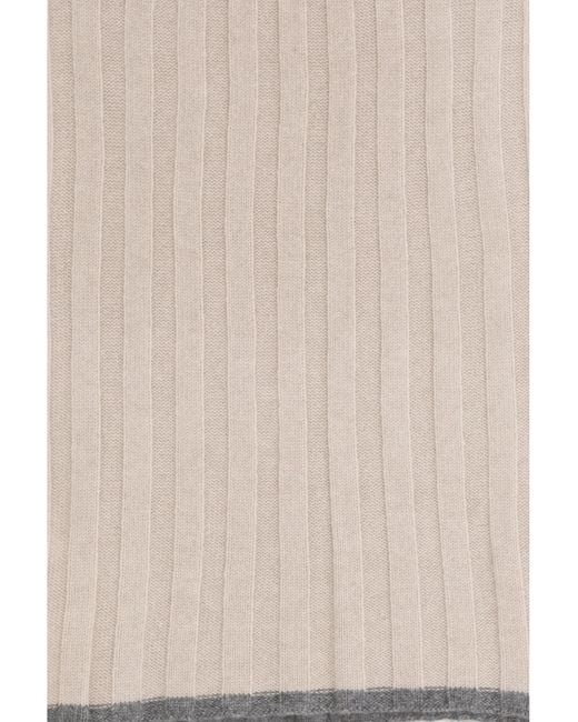 Brunello Cucinelli Natural Cashmere Scarf Kashmir/Capra Hircus for men