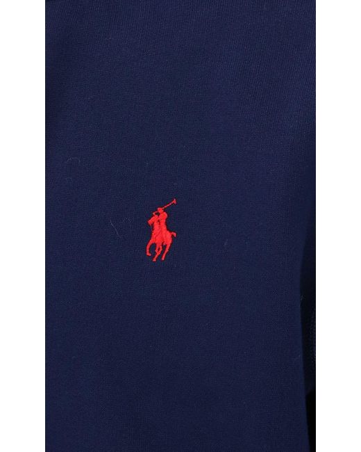 Polo Ralph Lauren Blue Zip Logo Hoodie for men