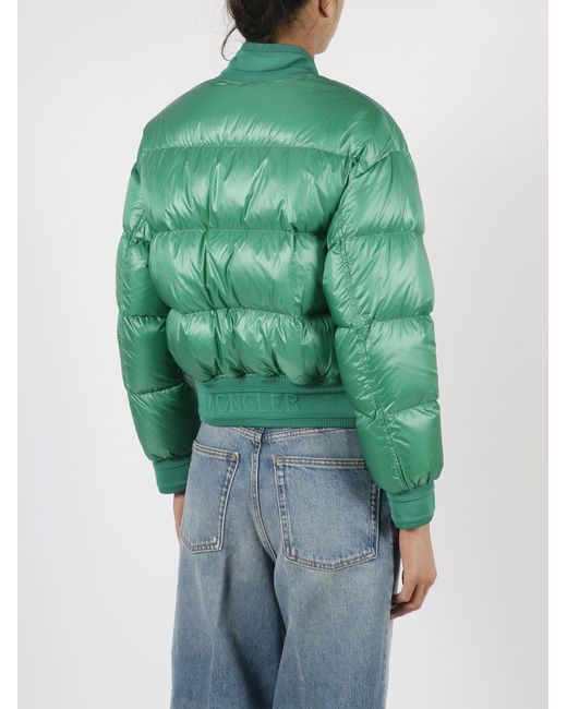 Moncler Merlat Down Bomber Jacket in Green Lyst