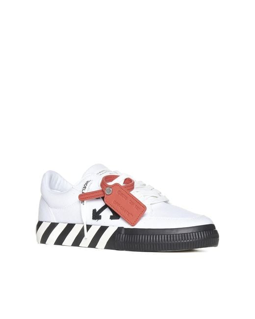 Off-White c/o Virgil Abloh White Off- Low Vulcanized Canvas Sneakers