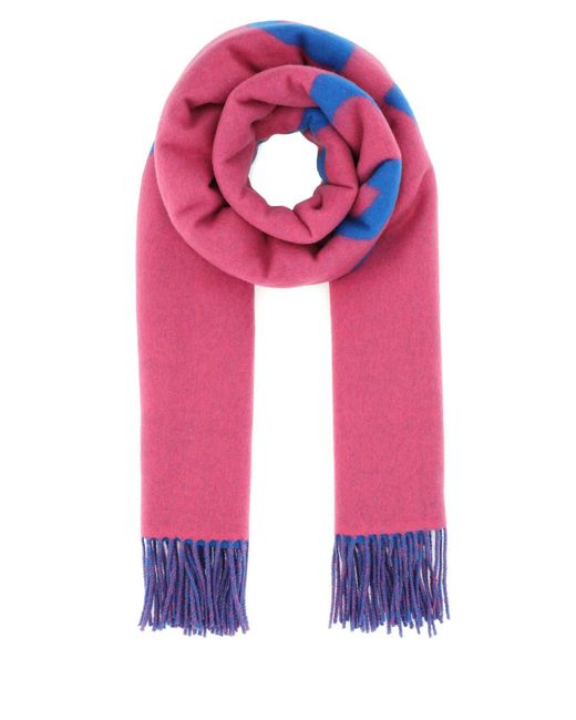 Gucci Pink Macro GG Wool Scarf