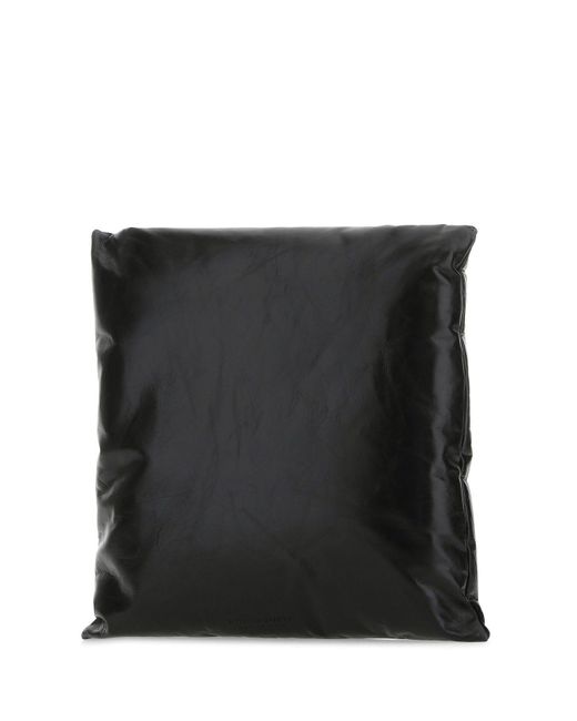Bottega Veneta Black Leather Pillow Clutch