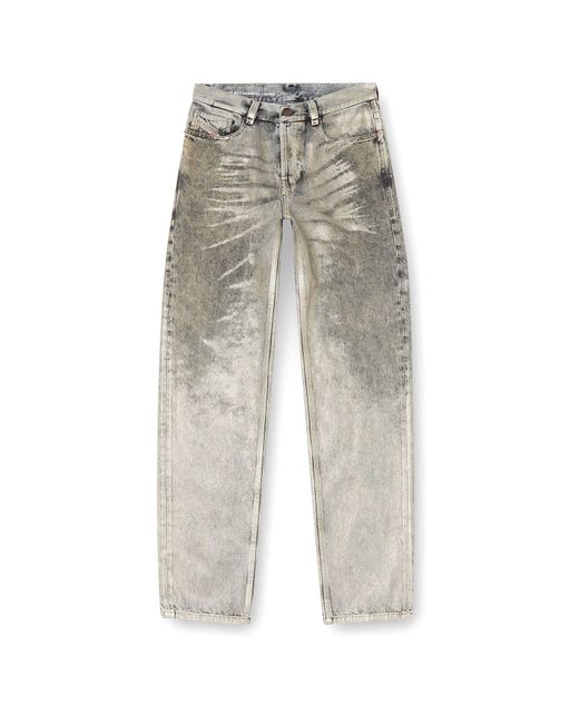 DIESEL Gray 1988 D-Ark Cotton Jeans With Laminated Effect