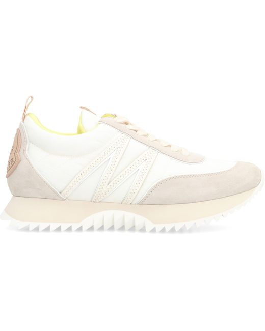 Moncler White Pacey Nylon Low-Top Sneakers