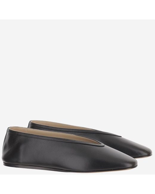 Le Monde Beryl Brown Leather Flats Luna