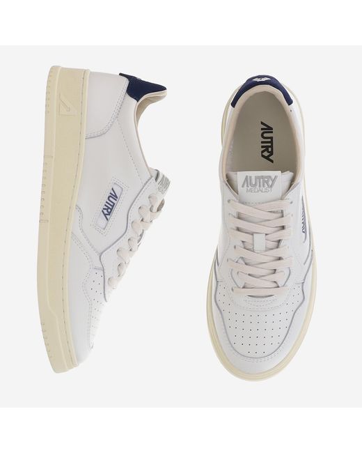 Autry White Sneakers Medalist Low Leather Trainers for men